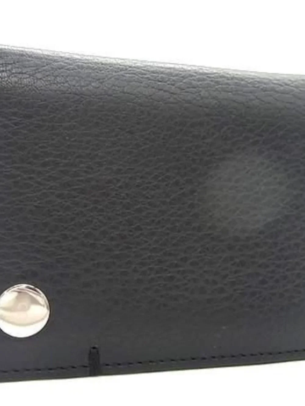 Dior Card Case Homme Black Leather CD Logo Silver